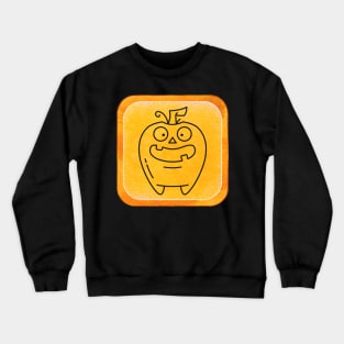 Funny Orange Halloween Pumpkin Crewneck Sweatshirt